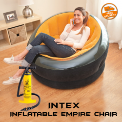 Intex Inflatable Empire Chair, With Free Pumb, 68582